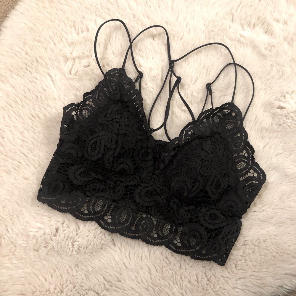 VS Pink Lace Strappy Bralette - Picture 2 of 5